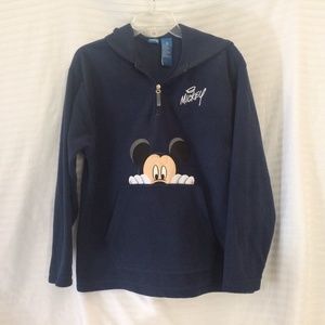Disney Hoodie Fleece Navy Sz Small